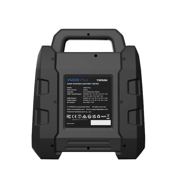 TOPDON V4500 Plus-2-in-1 4500 Peak Amp Jump Starter and Battery