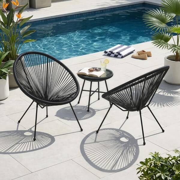 Window Frame Cleaning Tools Dracelo Outdoor Woven Acapulco Lounge Chairs Set of 2, PE Rattan Seat ...