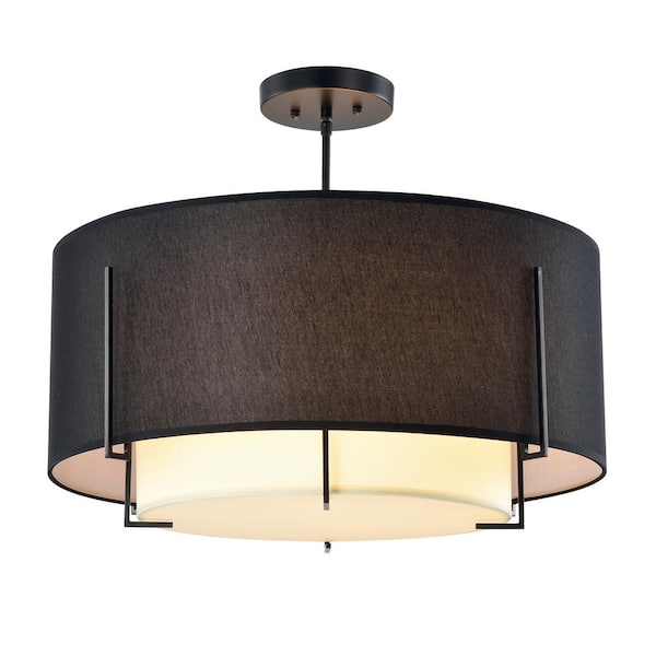 Warehouse of Tiffany Fazlo 24.41 in. 5-Light Black Indoor Chandelier
