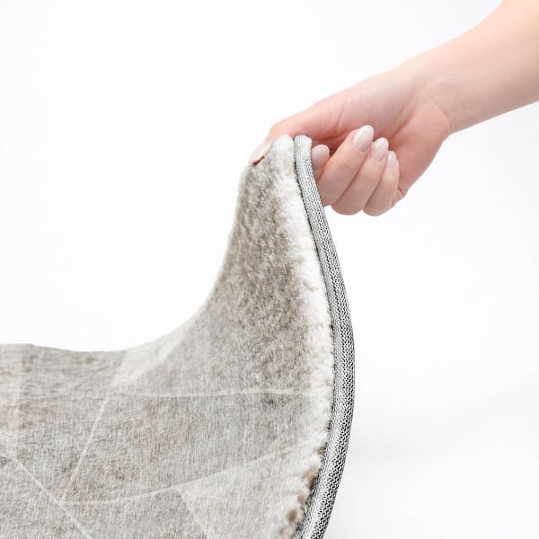 Dream Shag Premium Machine Washable Abstract ADS636 Gray 9 ft. x 12 ft. Area Rug