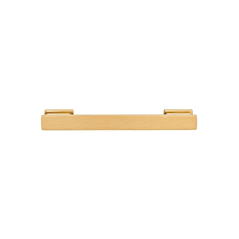 High Desert Satin Brass Rectangular Bar Pull with Mounting Hardware
