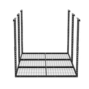 3 ft. x 8 ft. Heavy-Duty Black Contemporary Metal Ceiling Storage Rack, Holds 600 lbs.