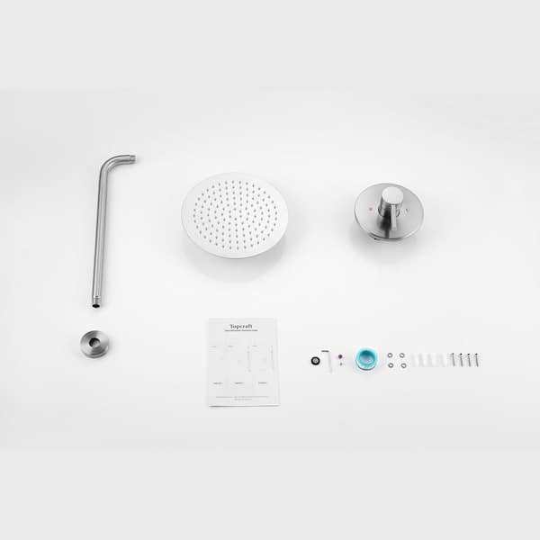 Single-Handle 1-Spray Shower Faucet 1.5 GPM with Pressure Balance in. Brushed Nickel (Valve Included)
