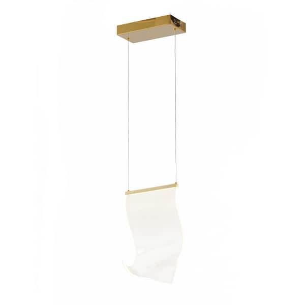 Unbranded 1-Light Gold Statement Integrated LED Pendant Light