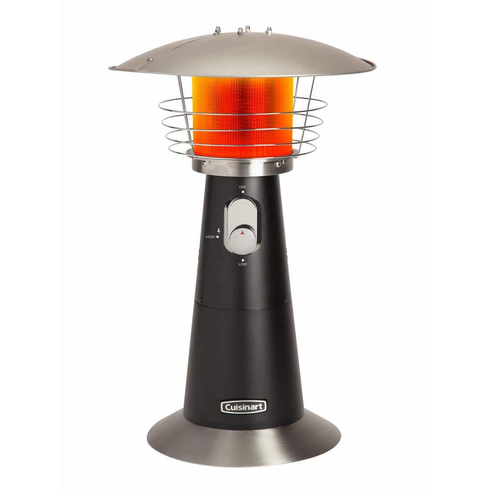 Black Stainless Steel Portable Tabletop Patio Heater, 11,000 BTU