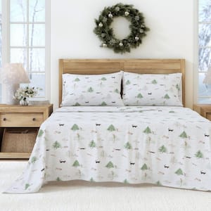Market & Place Alpine Collection Flannel Sheet Set – 100% Turkish Cotton, Double Brushed, Deep Pocket (Twin, Buffalo Check Grey) - View #8