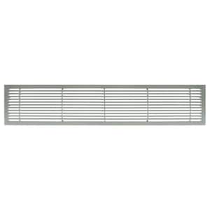 AG20 Series 4 in. x 24 in. Solid Aluminum Fixed Bar Supply/Return Air Vent Grille, Brushed Satin