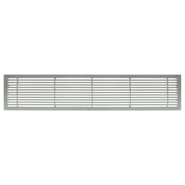 Architectural Grille AG20 Series 4 in. x 30 in. Solid Aluminum Fixed Bar Supply/Return Air Vent Grille, Brushed Satin