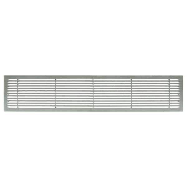 AG20 Series 6 in. x 24 in. Solid Aluminum Fixed Bar Supply/Return Air Vent  Grille, Brushed Satin