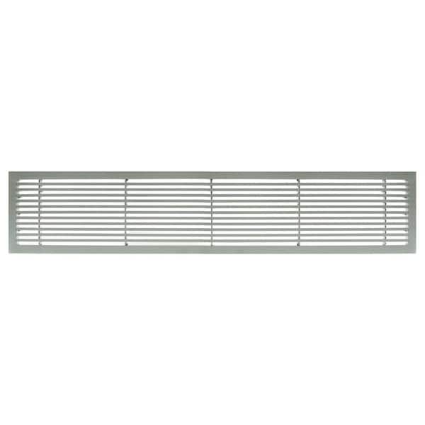 AG20 Series 6 in. x 42 in. Solid Aluminum Fixed Bar Supply/Return Air Vent Grille, Brushed Satin