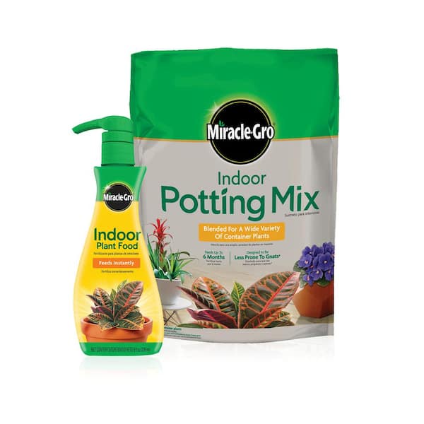 Miracle-Gro Indoor Potting Mix and Indoor Plant Food