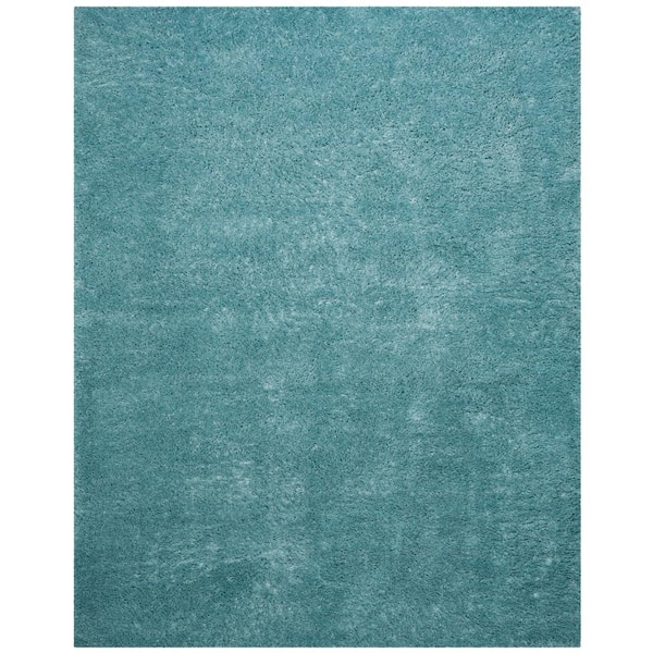 SAFAVIEH Indie Shag Turquoise 8 ft. x 10 ft. Solid Area Rug