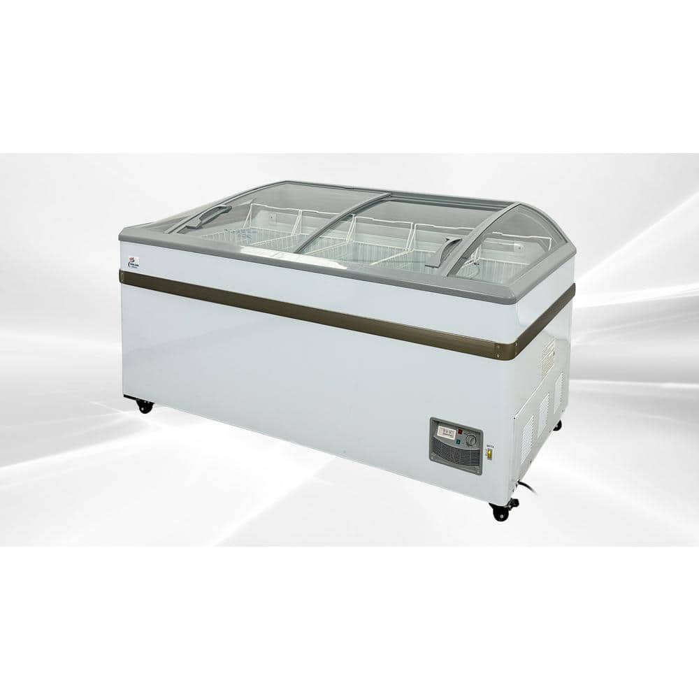 65 in. W 22 cu.ft. NSF Manual Defrost Commercial Supermarket / Grocery Display Chest Freezer showcase in White
