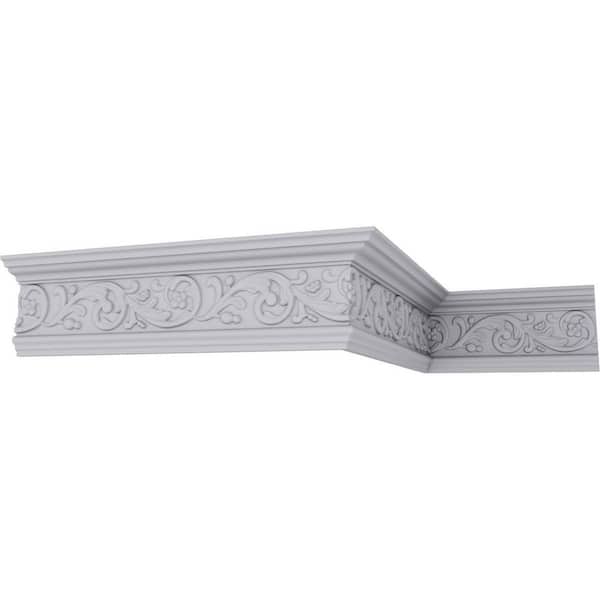 SAMPLE - 2-1/2 in. x 12 in. x 5-7/8 in. Polyurethane Kent Crown Moulding