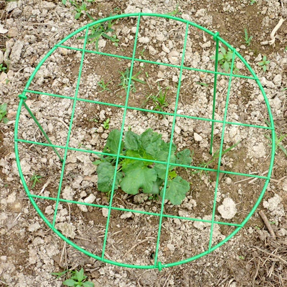 Mr.Garden 13.8 in. x 23.6 in. Green Metal Vine Trellis Iron Flower Pots