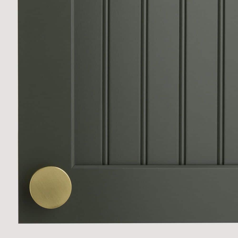 Brushed Satin Brass Round Cabinet Knob Multipack