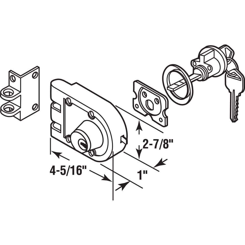 Prime-Line Brushed Brass Double Cylinder Deadbolt Lock