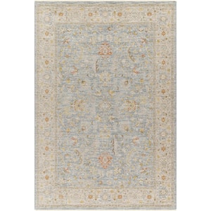 Avant Garde 10 ft. x 14 ft. Blue Border Indoor Area Rug