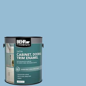 1 gal. #M500-3 Blue Chalk color Satin Enamel Interior Cabinet & Trim Paint