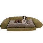 Medium Ortho Sleeper Comfort Couch Pet Bed with Removable Cushion - Sage