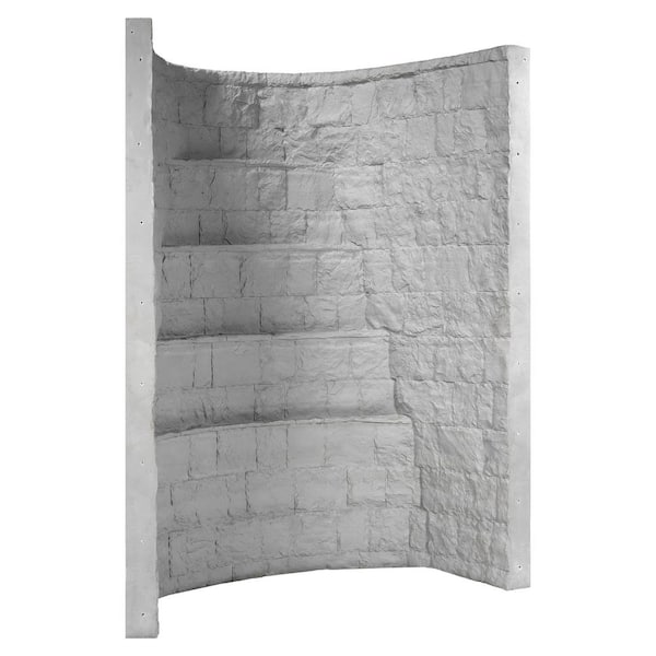 SHAPE PRODUCTS Rockwell 66 in. x 44 in. x 84 in. Gray Composite Window Well