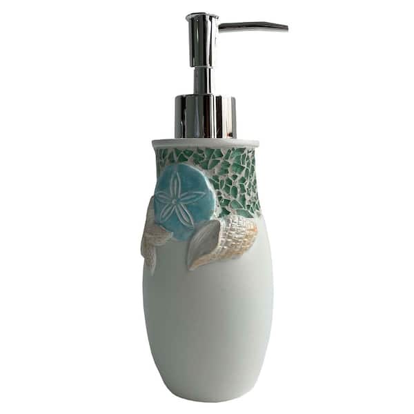 Sweet Home Collection Seascape Soap Dispenser or Lotion Pump Bathroom Accessory (1 Piece)