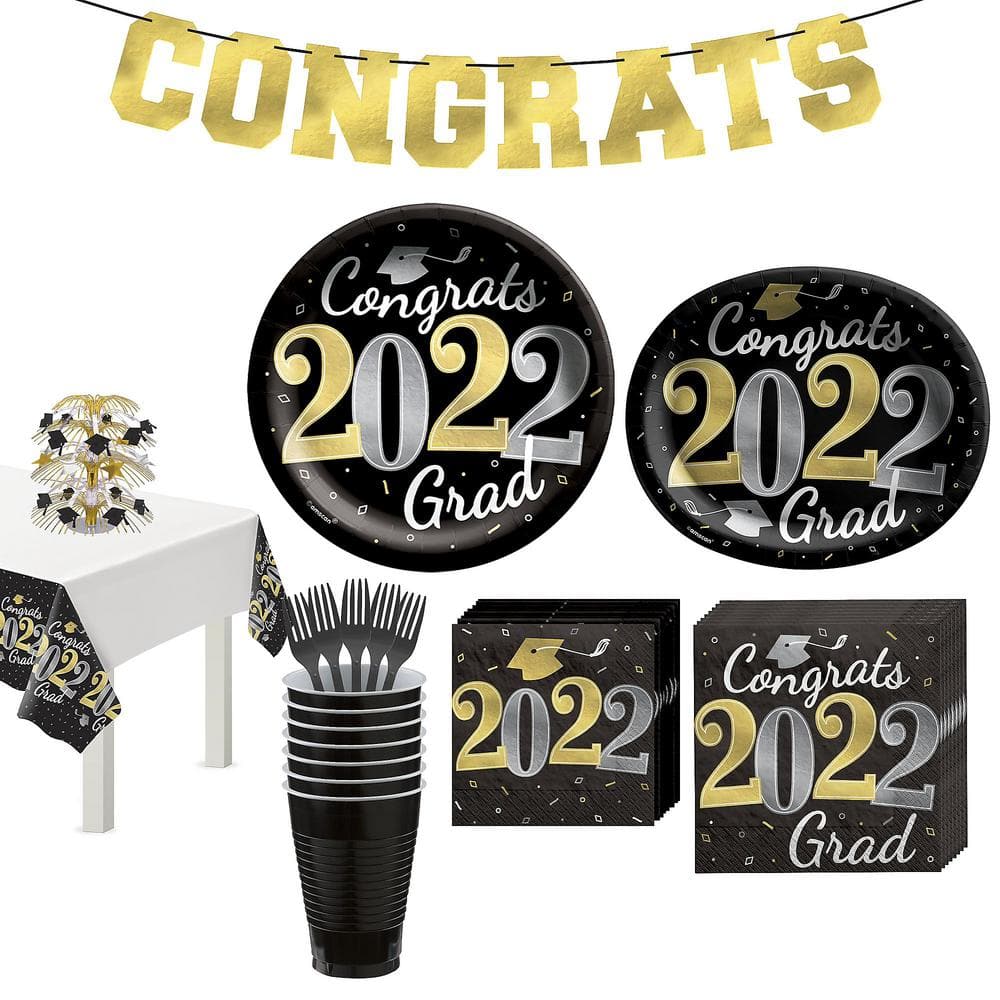 Amscan Graduation Well Done Grad 2022 Tableware Kit for 20 Guests (193 ...