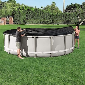 16 ft. x 16 ft. Round Black Above Ground Pool Leaf Cover