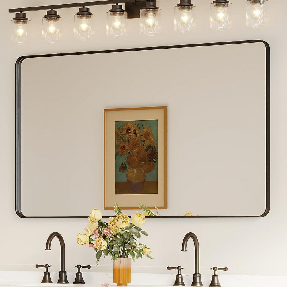 TOOLKISS 60 in. W x 36 in. H Rectangular Aluminum Framed Wall