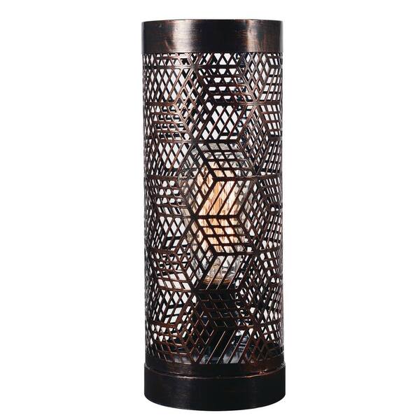 Kenroy Home Rubik 12 In Copper Bronze, Uplight Accent Lamp Home Depot