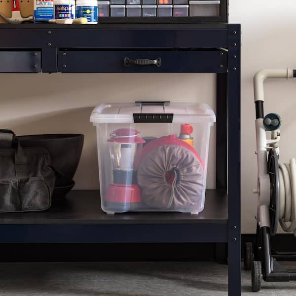 IRIS 60 Qt./15 Gal. Plastic Storage Boxes with Latching Lids