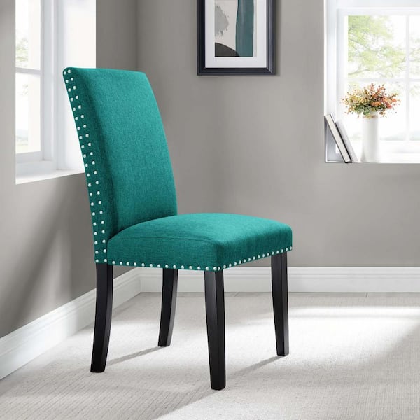 Parcel Teal Dining Upholstered Fabric Side Chair