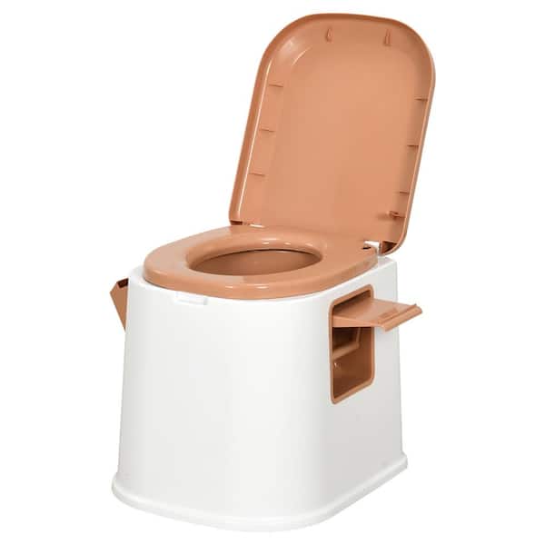 DEXTRUS 19 in. Portable Travel Toilet for Outdoor Activities, Non-Electric, Waterless Toilet