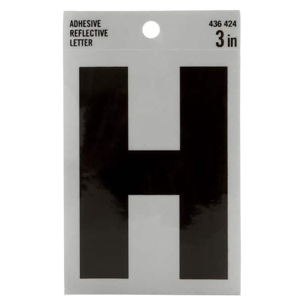 Everbilt 3 in. Vinyl Reflective Letter H