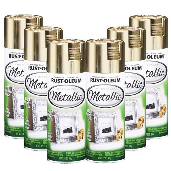 Rust-Oleum Specialty Metallic 12 oz. Gloss Gold Spray Paint (6-Pack)-DISCONTINUED