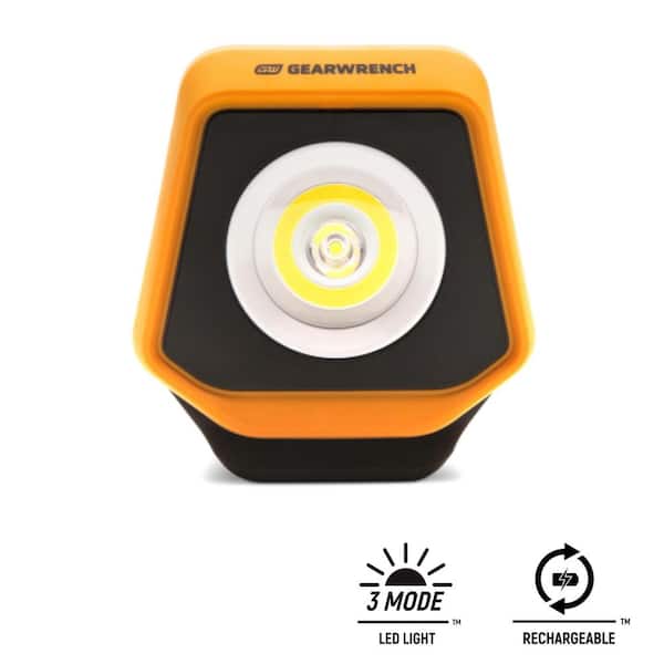 2000 Lumen Lithium-Ion USB-C Rechargeable IP65 Automotive Shop Light with Magnetic Swivel Base