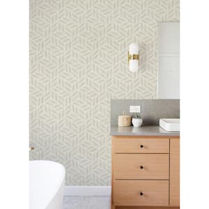 Sagano Grey Taupe Leaf Paper Non-Pasted Textured Wallpaper