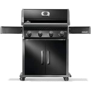 Rogue 525 Natural Gas Grill, Black, 4 Burner, Stainless Steel Grids