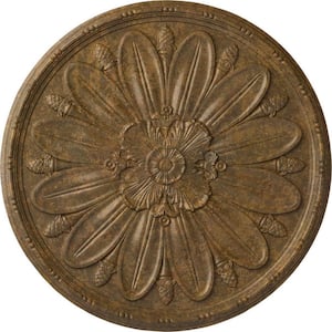 1-7/8 in. x 40 in. x 40 in. Polyurethane Delfina Ceiling Medallion, Rubbed Bronze