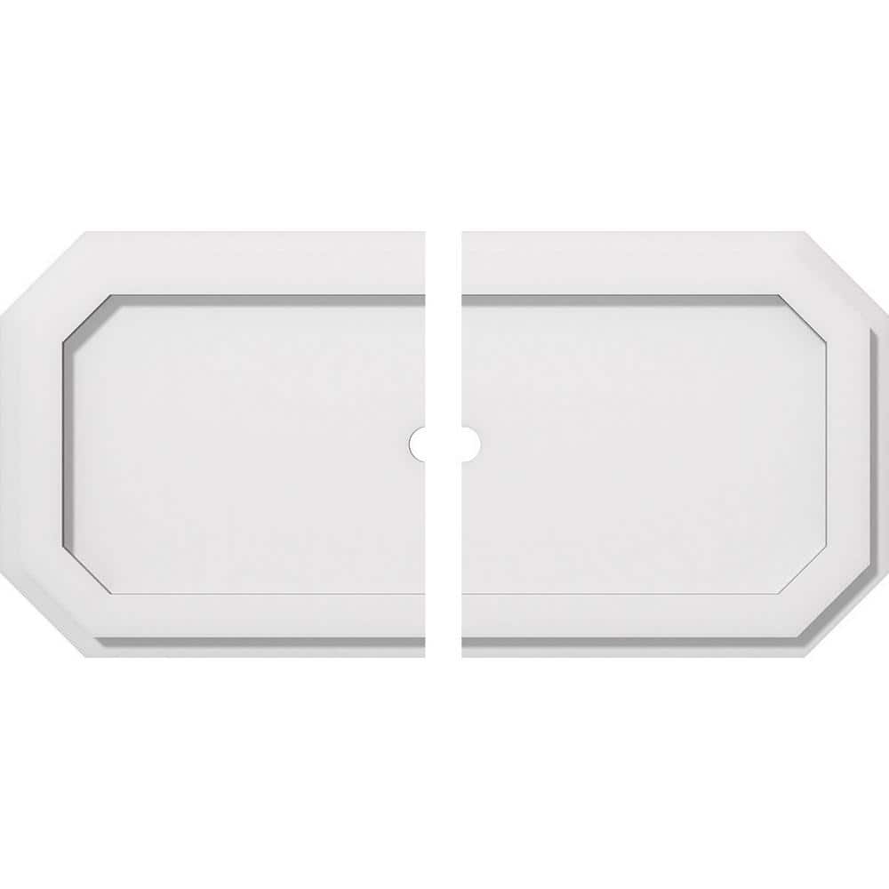 24" x 12" White PVC Contemporary Ceiling Medallion