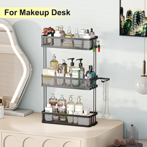 1pc Bathroom Transparent Storage Shelf, Wall-mounted Storage Rack, Makeup  Organizer Shelf, Partition Bookshelf, Cabinet Organizer Rack, Wall Cabinet