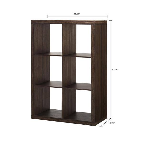 better homes & gardens 12 cube storage organizer tobacco oak Organizer, Rustic Gray customized storage and display system Better Homes & Gardens 12