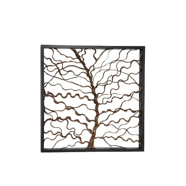 framed tree branch art