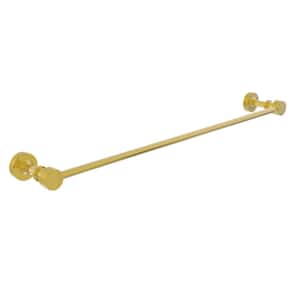 Foxtrot Collection 24 in. Towel Bar in Polished Brass