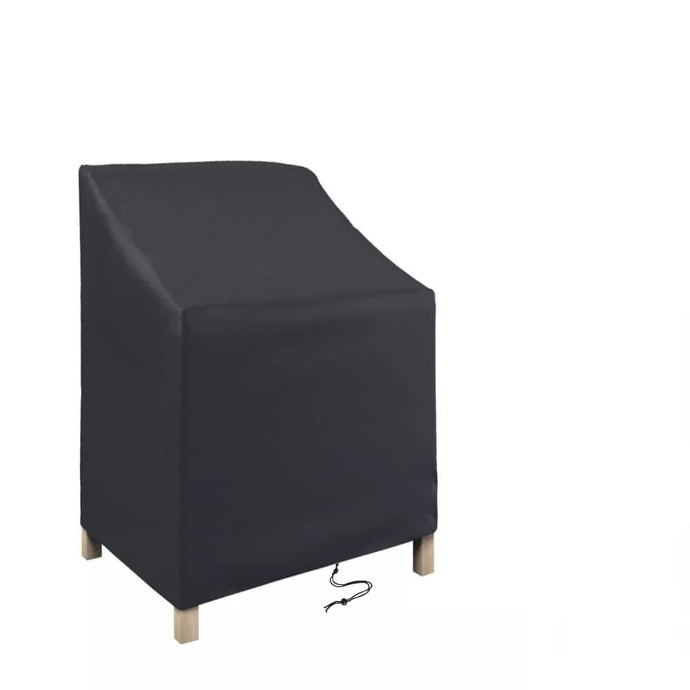 Black Heavy Duty Waterproof Patio Chair Cover, 26" x 26" x 47"