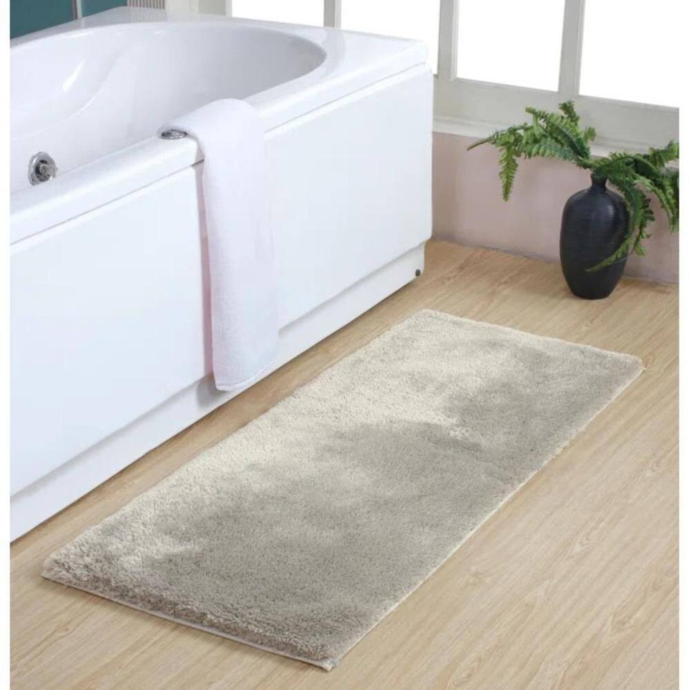 Jen Reed Bathroom Area Rug Chesapeake Ashburn 21 in. x 54 in. Beige Rectangle Bath Runner Rug ...