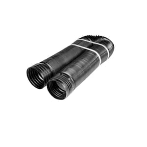 FLEX Drain 4 in. x 12 ft. Black Copolymer Perforated Drain Pipe