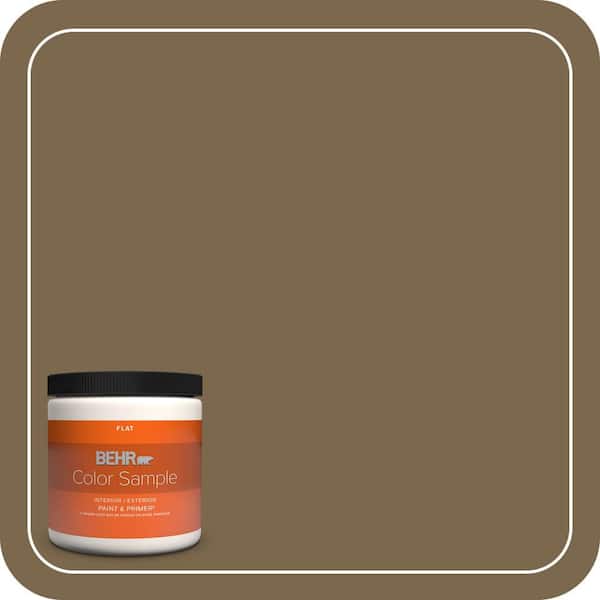 BEHR PREMIUM PLUS 8 oz. #T14-6 Boho Flat Interior/Exterior Paint & Primer Color Sample