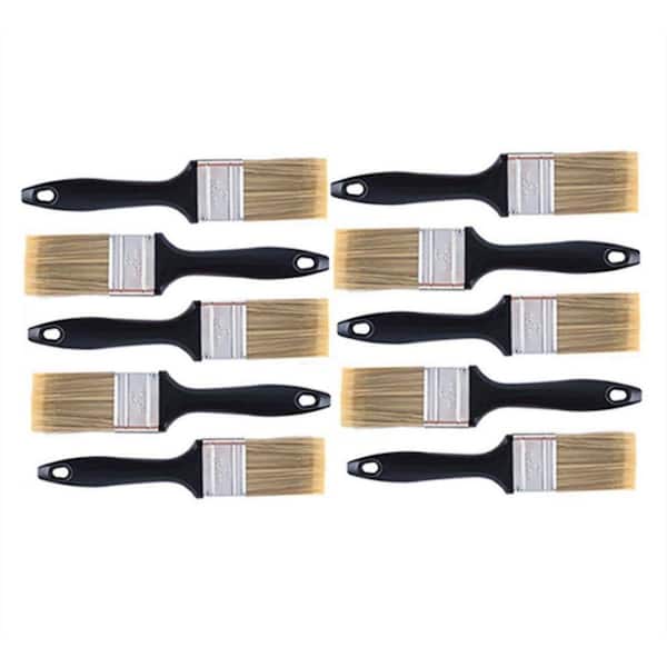 Dyiom 2 inch paint brush, flat paint brush professional paint tool with  plastic handle. 10pcs pack B08ZM1NBR8 - The Home Depot
