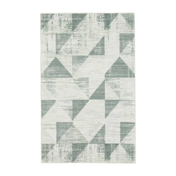 Mohawk Home Eroded Triangles Grey 5 ft. x 8 ft. Area Rug 876289 The